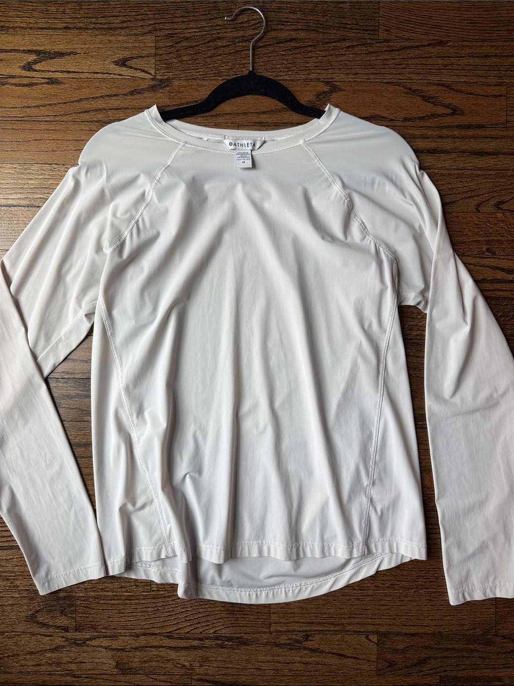 Athleta White Performance Long Sleeve Top